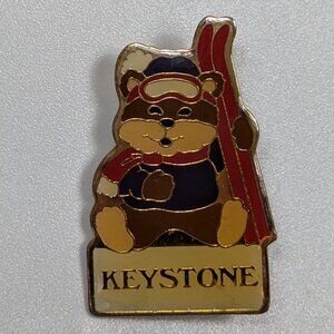 Keystone Resort Bear with Skis Pin